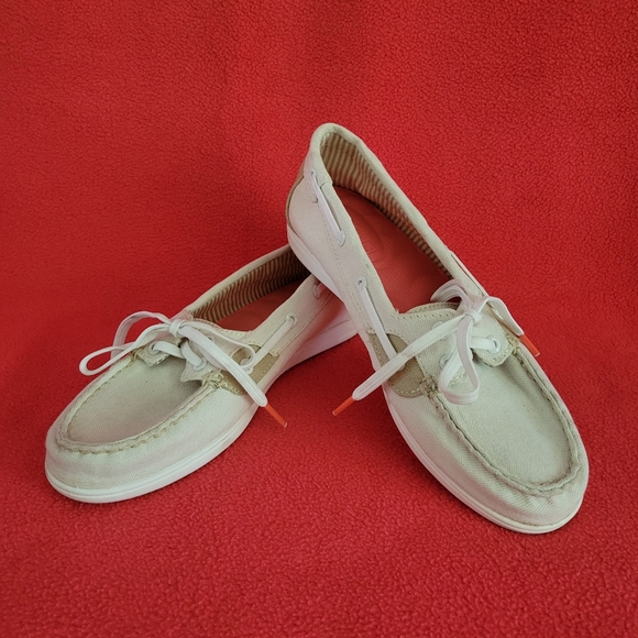 SPERRY Women Maui Island Canvas Boat Shoes Ivory | 6.5 - Picture 2 of 8